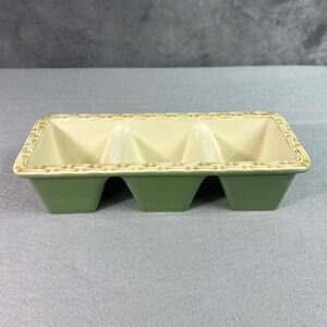 Pfaltzgraff Naturewood 3 Part Relish ? Serving Dish